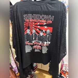 Shinedown Upcycled Concert T-shirt